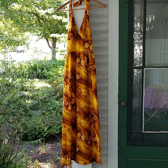 Vintage Dresses & Skirts - 🌻HP🌻60s/70s Sun Fashions Hawaii Halter Dress
